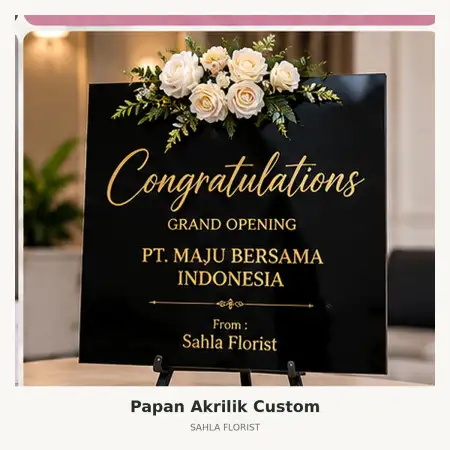 Papan Bunga Akrilik Wonocolo